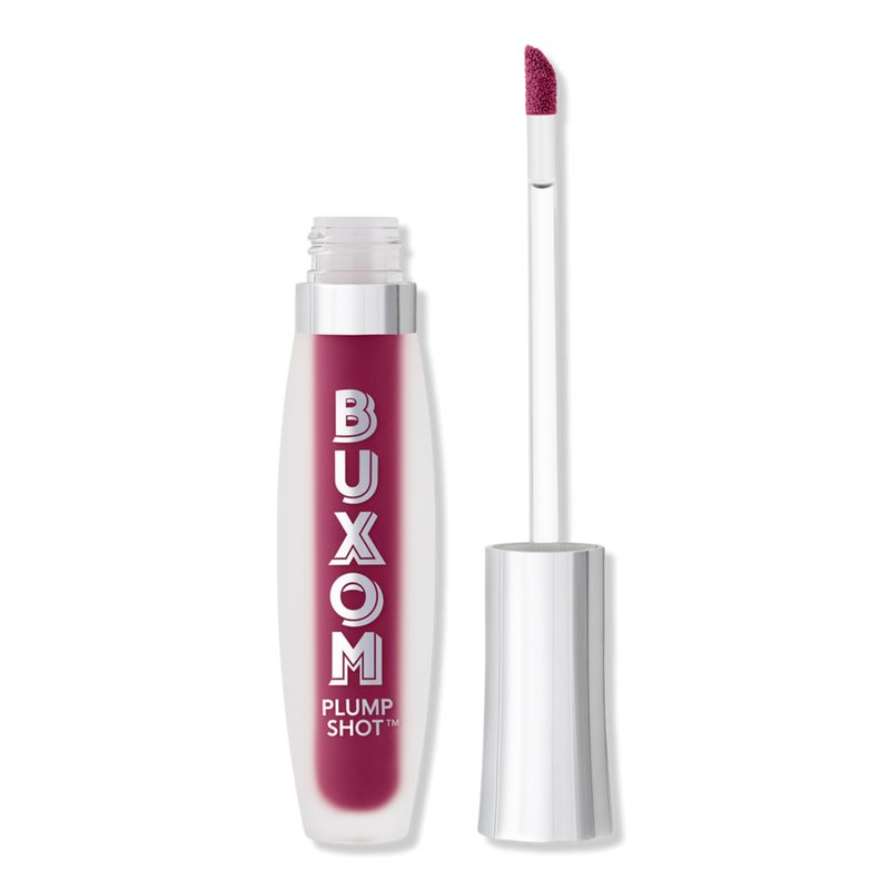 Plump Shot Plumping and Smoothing Lip Serum Gloss with Peptides and Hyaluronic Acid - Plum Power