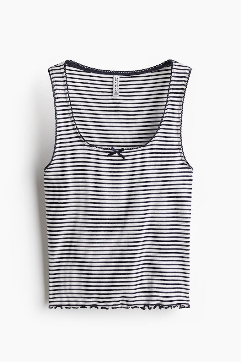 Pointelle Jersey Tank Top