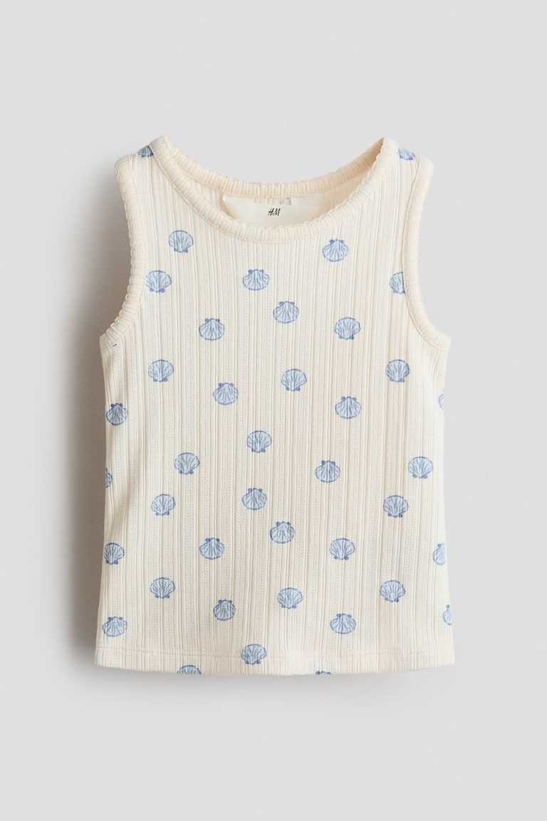 Pointelle Jersey Tank Top