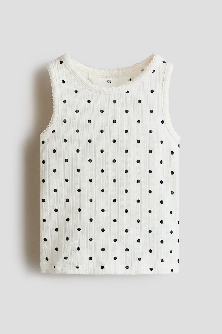 Pointelle Jersey Tank Top