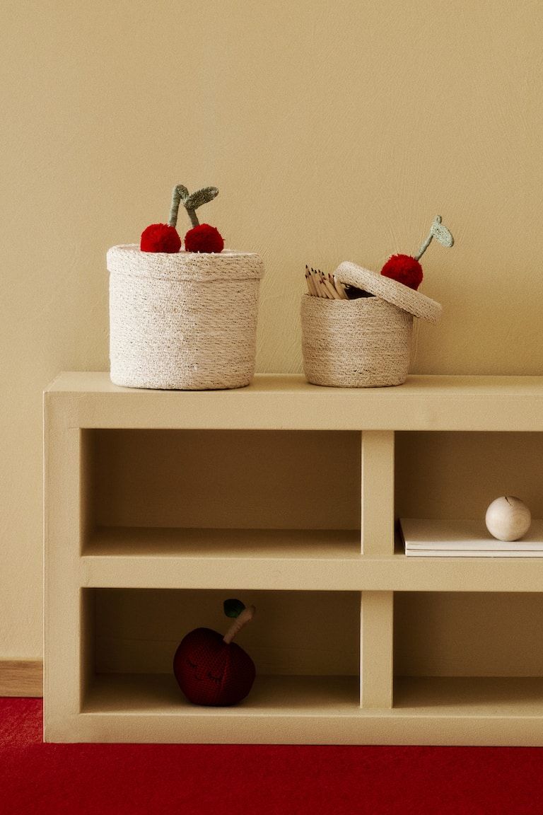 Pompom Seagrass Storage Basket