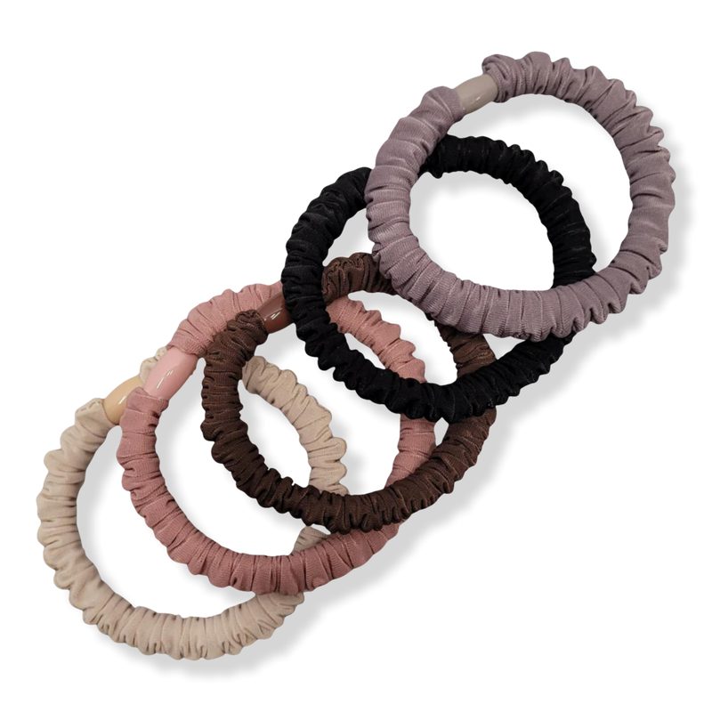 Pony Elastics in Cylinder (Silky and Ruffled - 5pc)