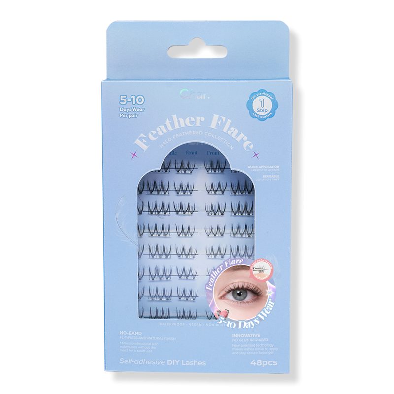 Pre-Glued Lashes Halo Feathered Collection - Feather Flare