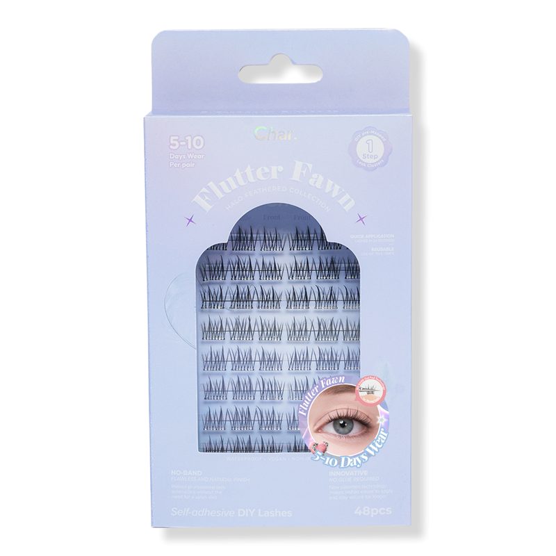 Pre-Glued Lashes Halo Feathered Collection - Flutter Fawn