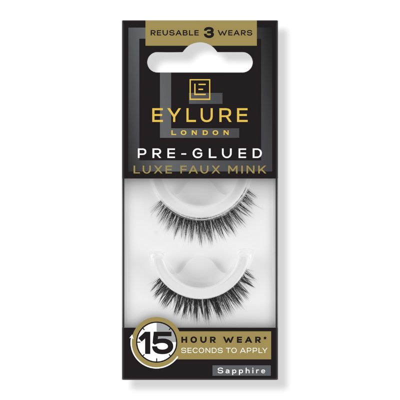 Pre-Glued Luxe Faux Mink Eyelashes, Sapphire