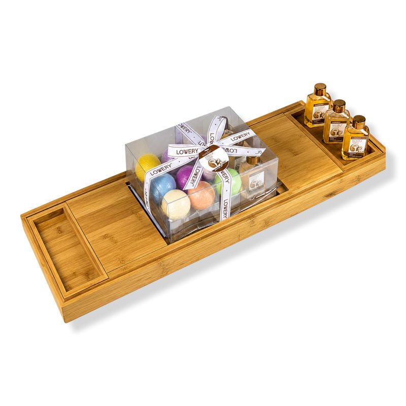 Premium Eco-Friendly Bathtub Caddy Gift Set
