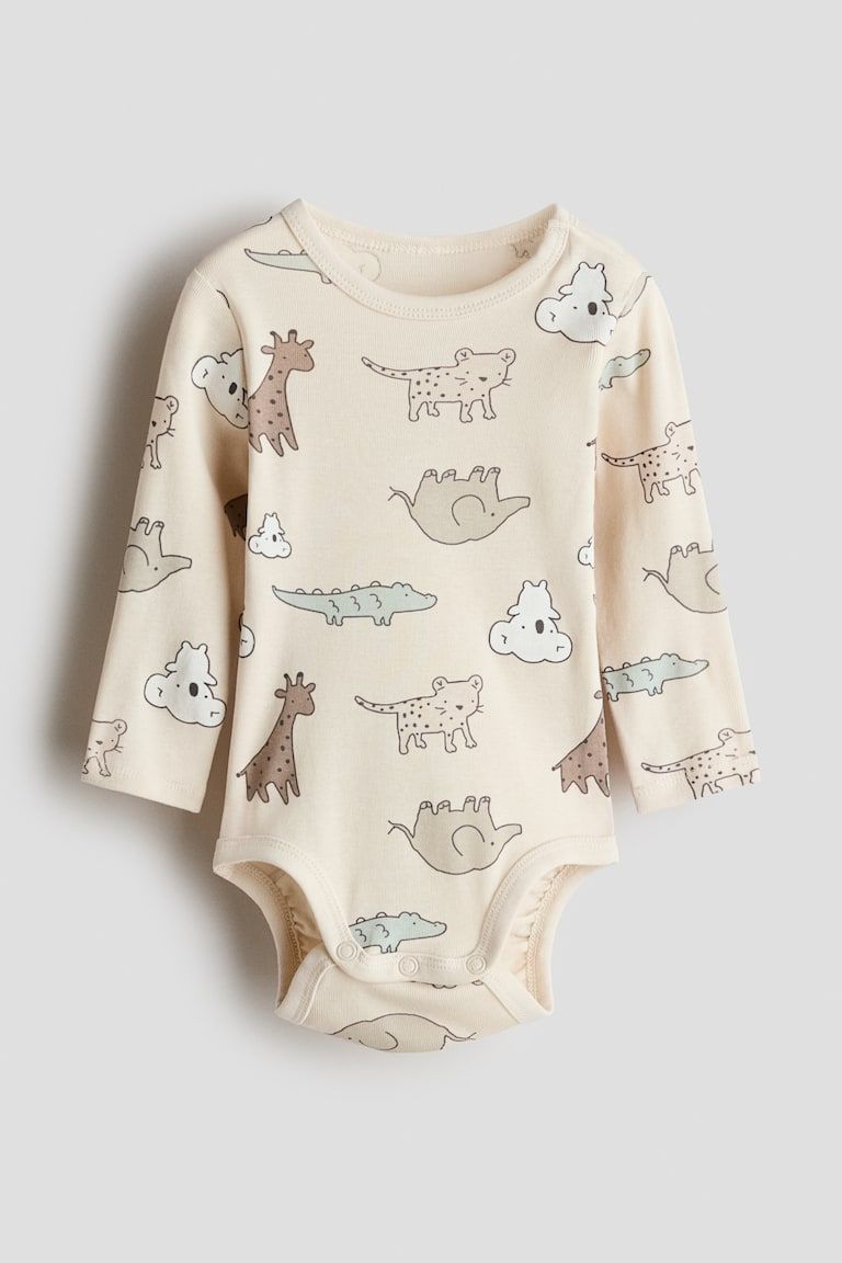 Printed Cotton Bodysuit