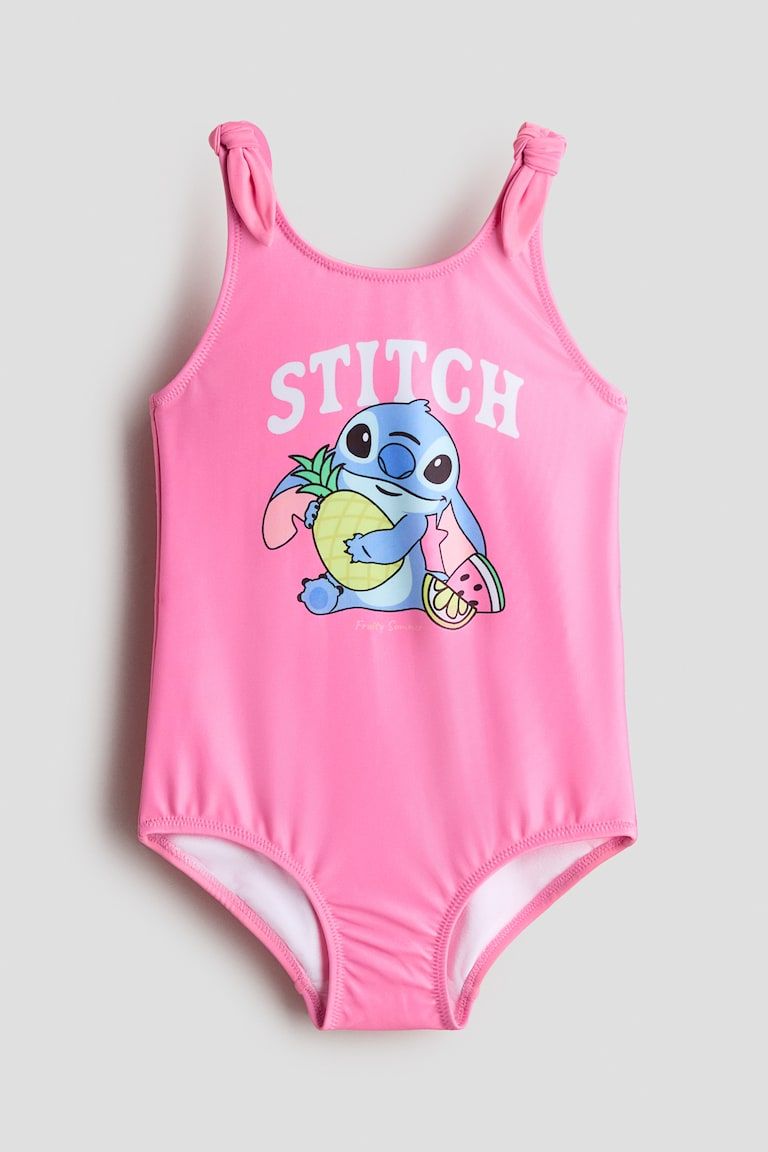 Printed Knot-Detail Swimsuit