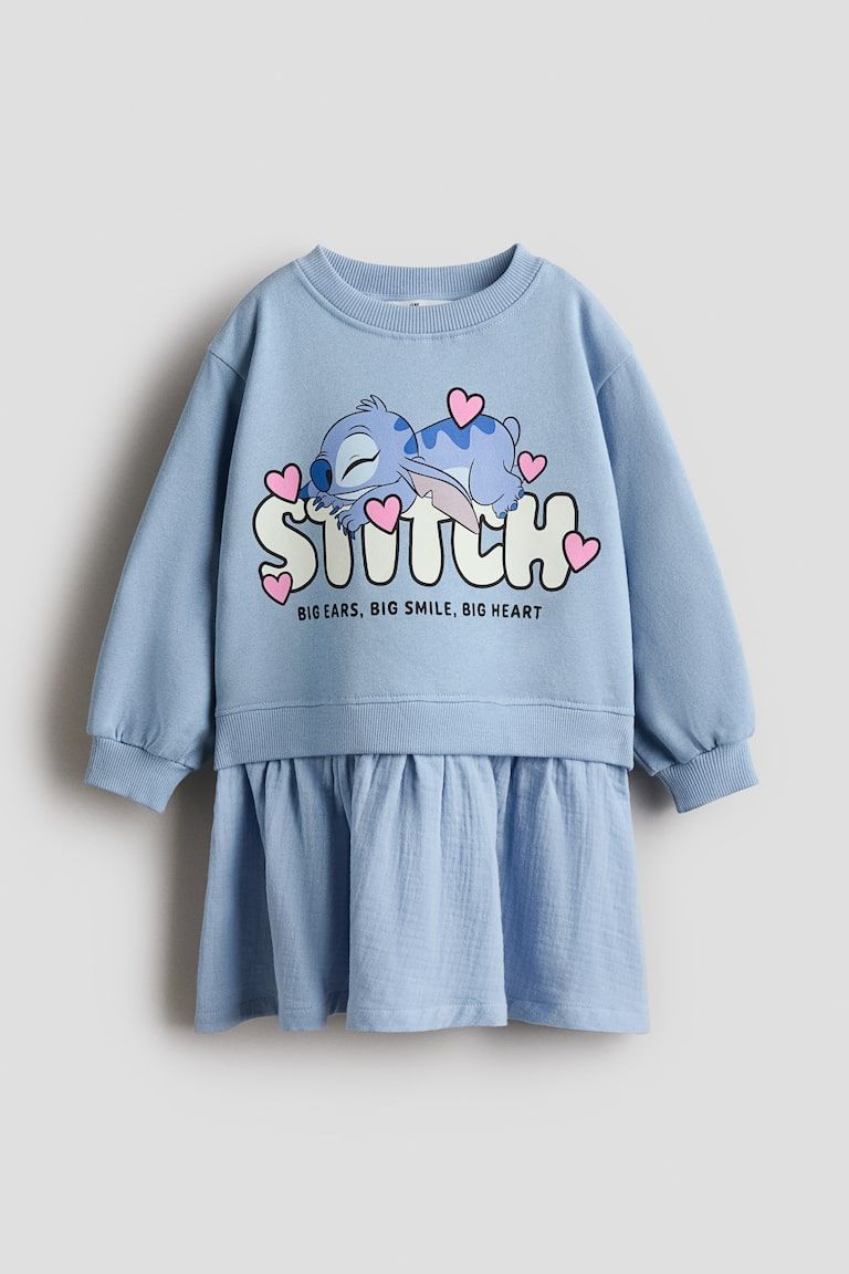 Printed Sweatshirt Dress