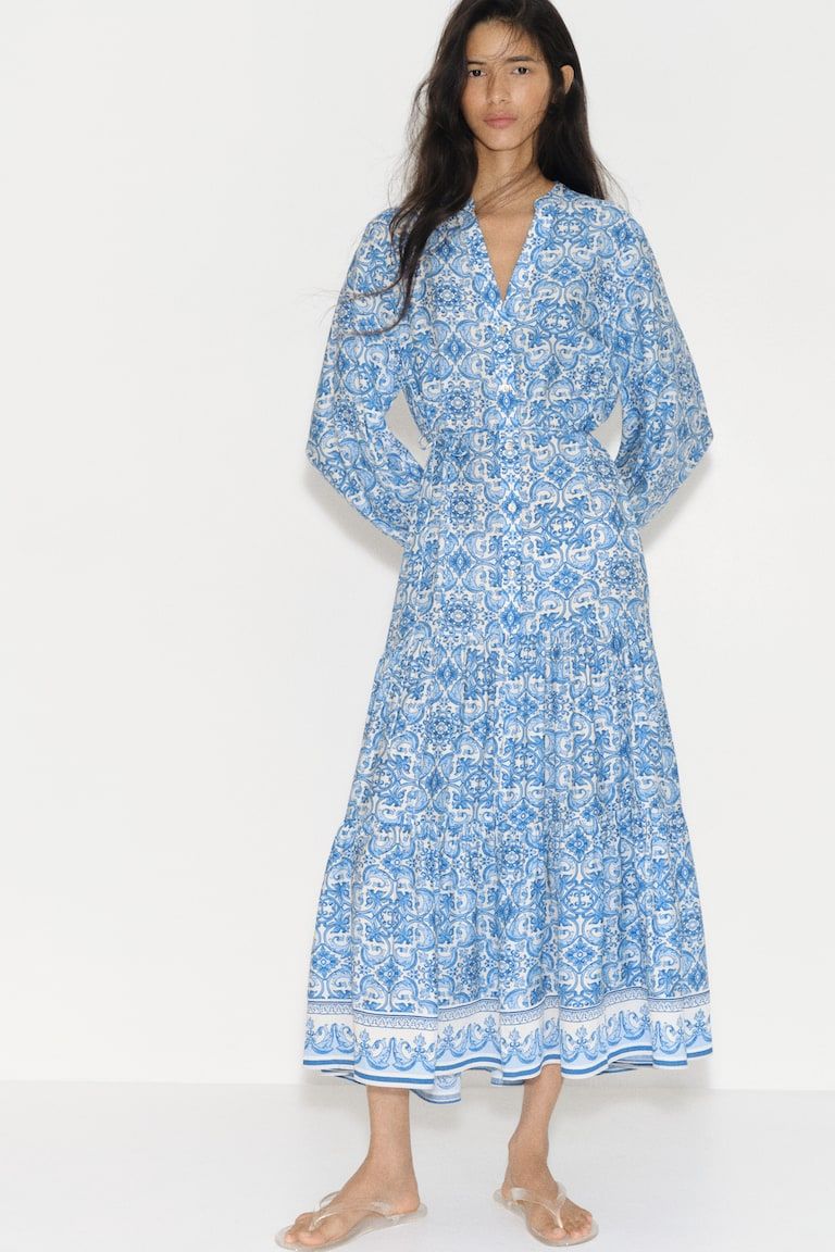 Printed Tiered Dress
