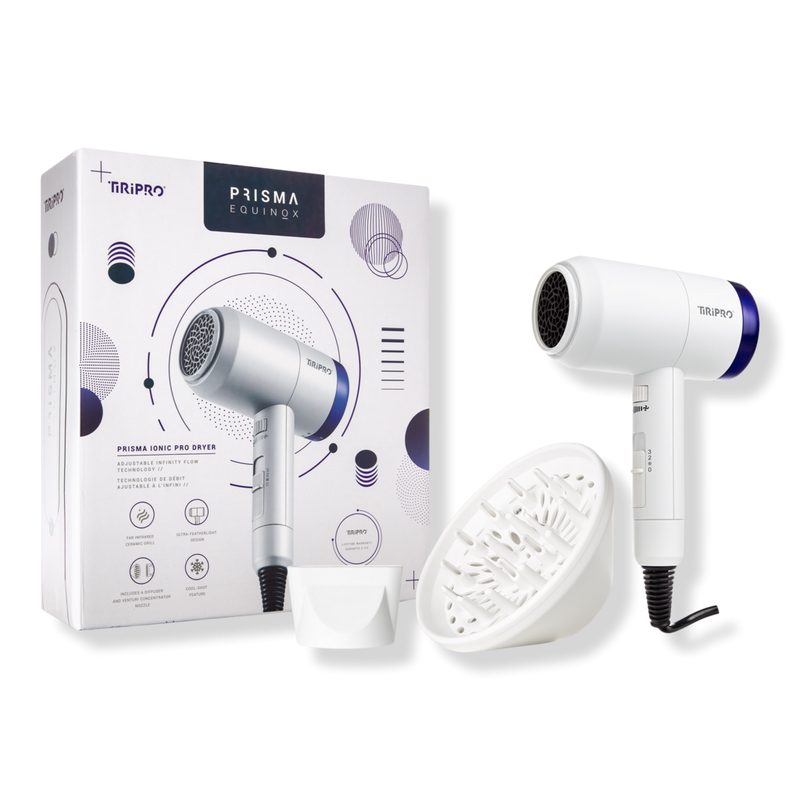 Prisma Pro Infinity Flow Ionic Dryer with Far-Infrared Ceramic - White