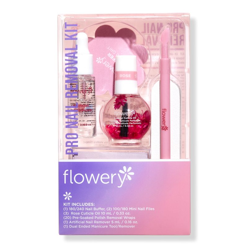 Pro Nail Removal Kit with Artificial Nail Remover & Pre-Soaked Pads