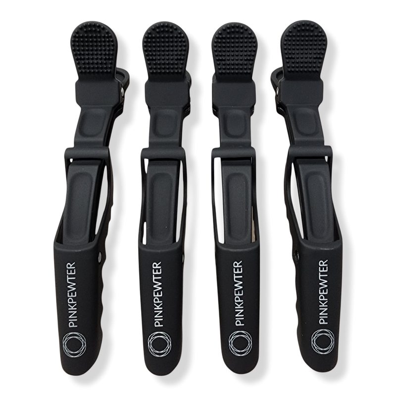 Professional Crocodile Grip No-Slip Sectioning Clips - Black