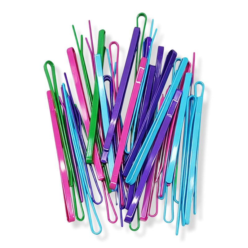 Professional Flat Metal Styling Bobby Pins in Storage Case - Color me Wild
