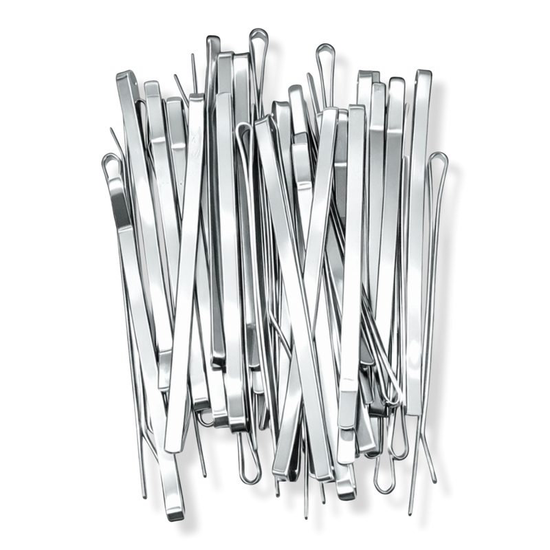 Professional Flat Metal Styling Bobby Pins in Storage Case - Silver