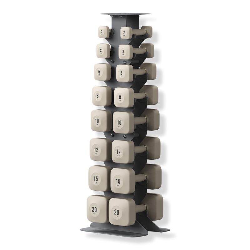 ProGrip Dumbbells Lower Set with Dark Rack - Sandstone