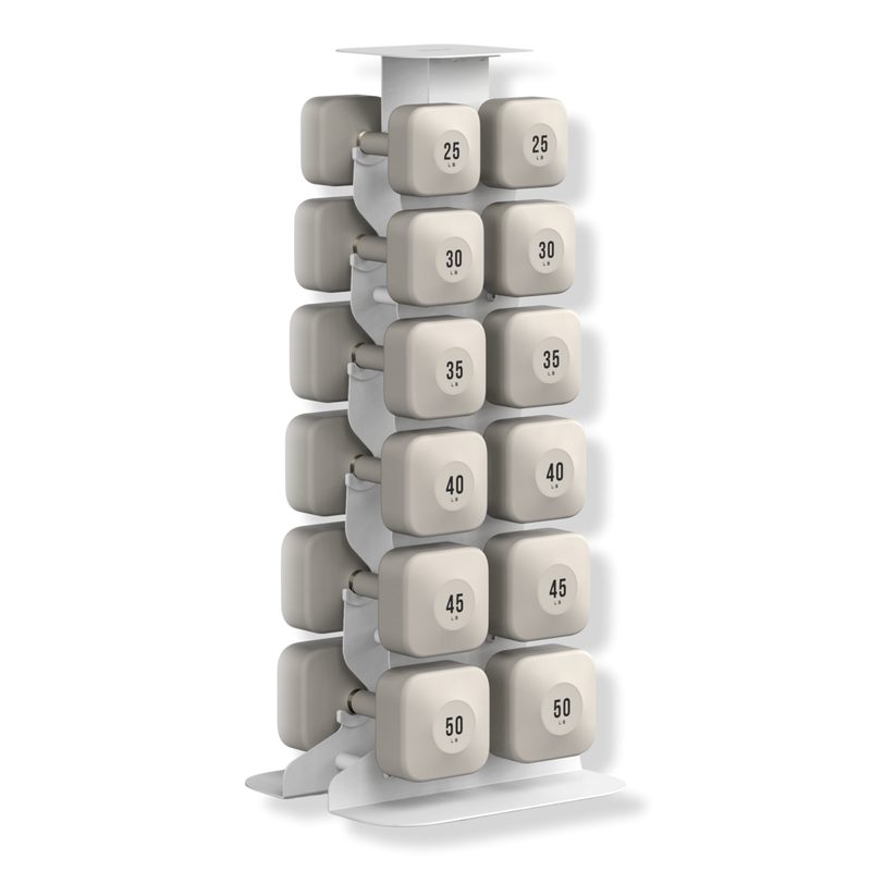 ProGrip Dumbbells Upper Set with Light Rack - Sandstone