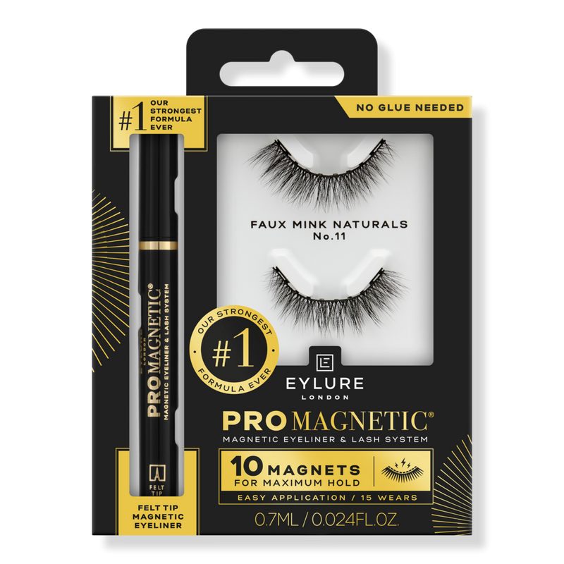 ProMagnetic Eyeliner & 10 Magnets Faux Mink Natural No. 11 Eyelashes