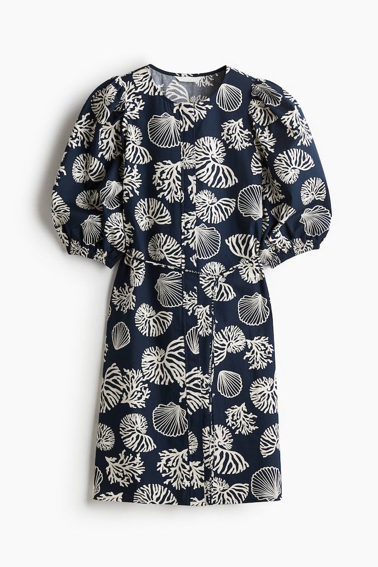 Puff-Sleeved Dress