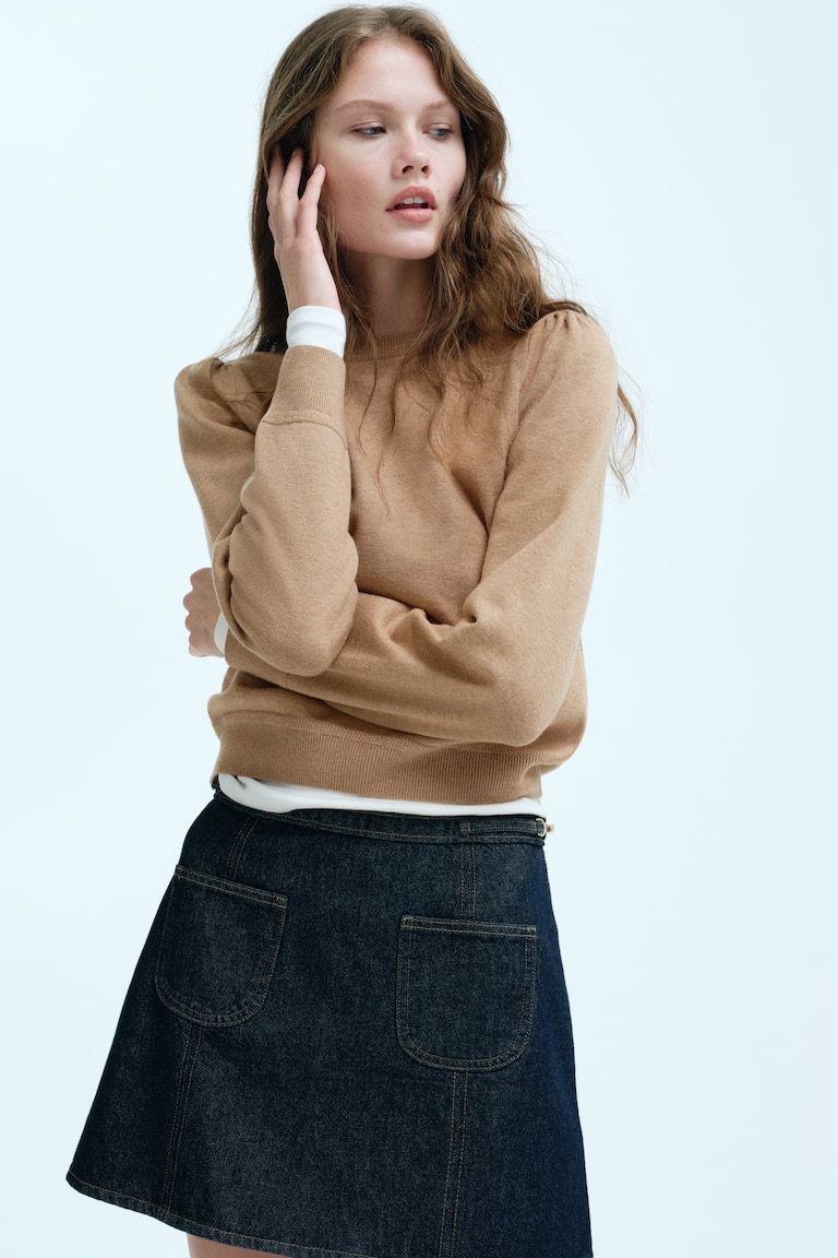 Puff-Sleeved Sweater
