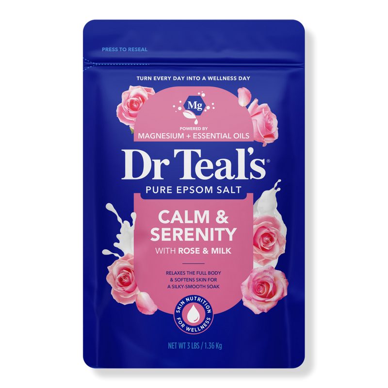 Pure Epsom Salt Soak, Calm & Serenity with Rose Essential Oil