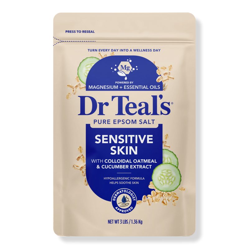 Pure Epsom Salt Soak, Sensitive Skin with Oatmeal & Cucumber