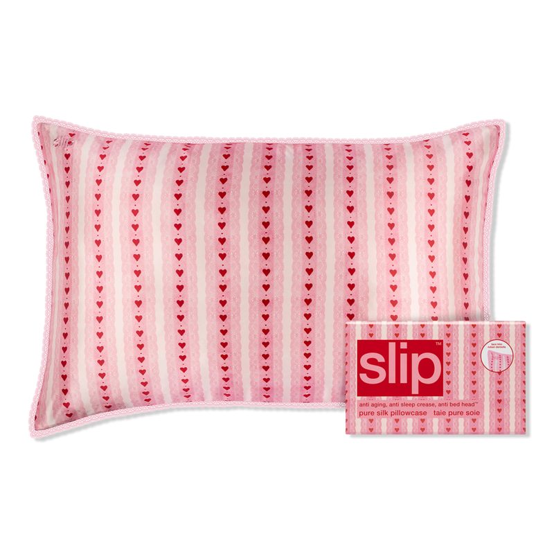 Pure Silk Queen Pillowcase Lace Trim - Sweetie