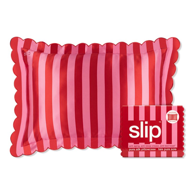 Pure Silk Queen Pillowcase with Scalloped Edge - Sunshade