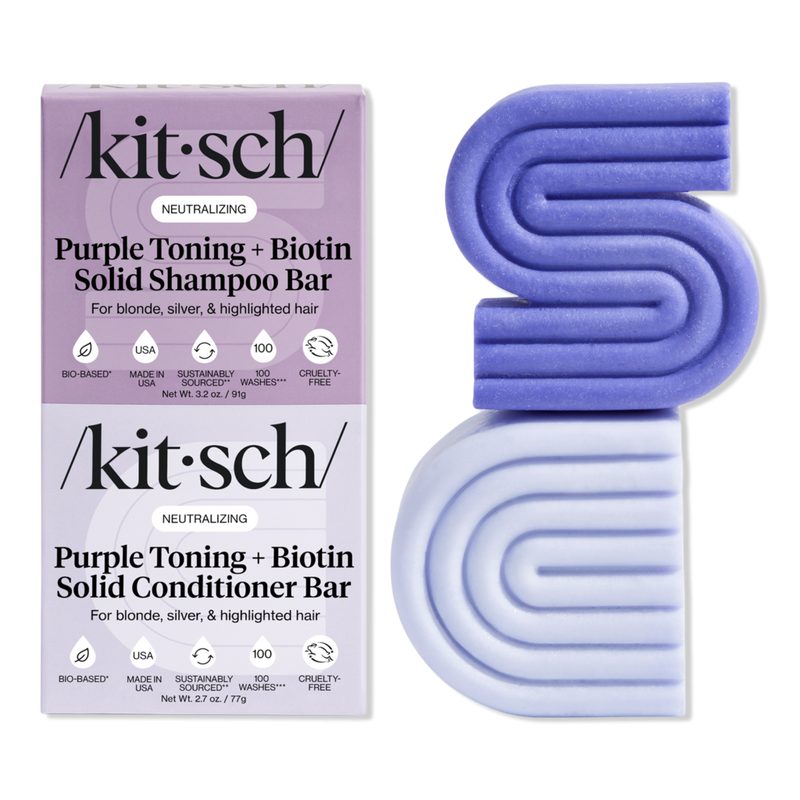 Purple Toning Shampoo & Conditioner Bar Combo Pack - Orange Blossom & Jasmine