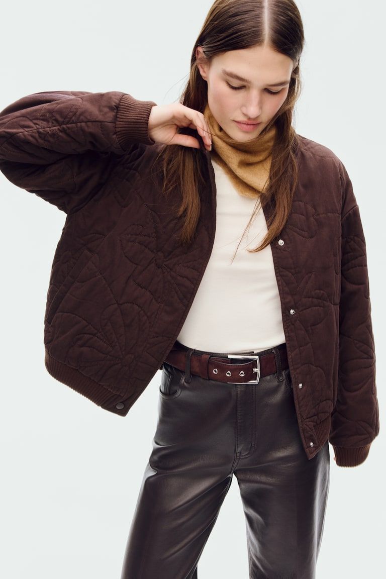 Quilted Bomber Jacket