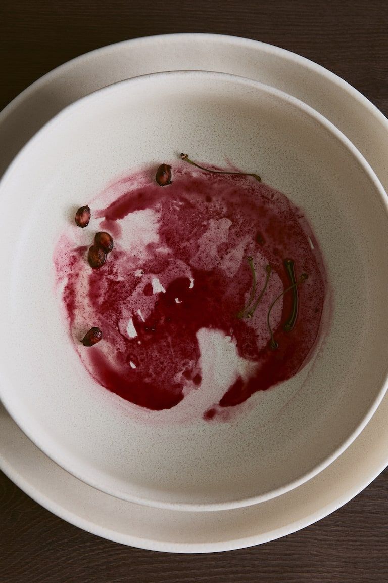 Reactive-Glaze Stoneware Serving Bowl