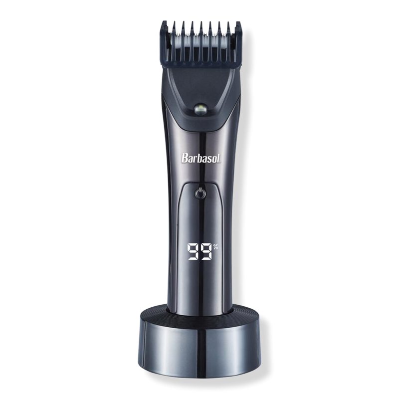 Rechargeable LCD Beard Trimmer with Ceramic Blade and LED Light