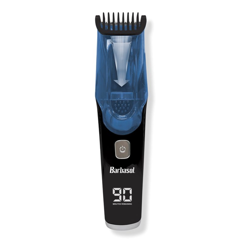 Rechargeable Men’s Vacuum Beard Trimmer with LCD & Adjustable Settings