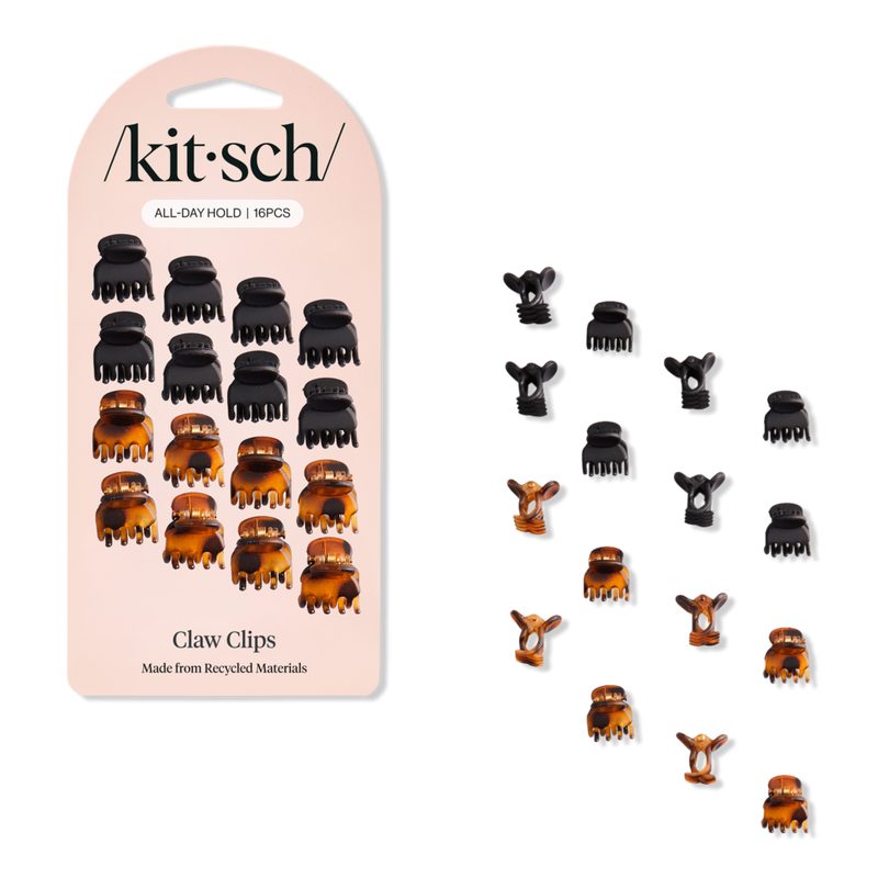 Recycled Plastic Micro Cloud Clip - Black & Tort