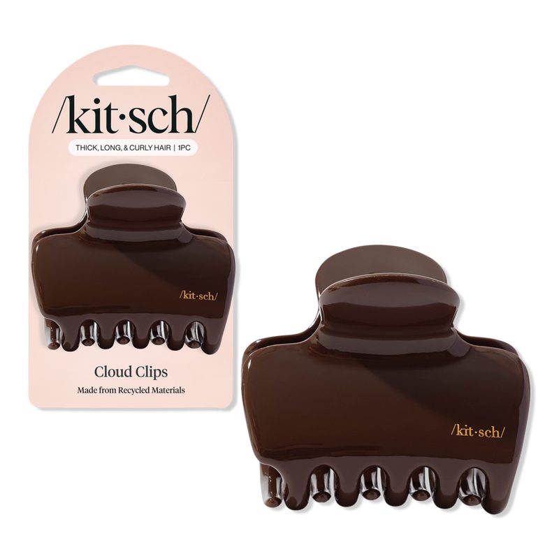 Recycled Plastic Puffy Claw Clip - Chocolate