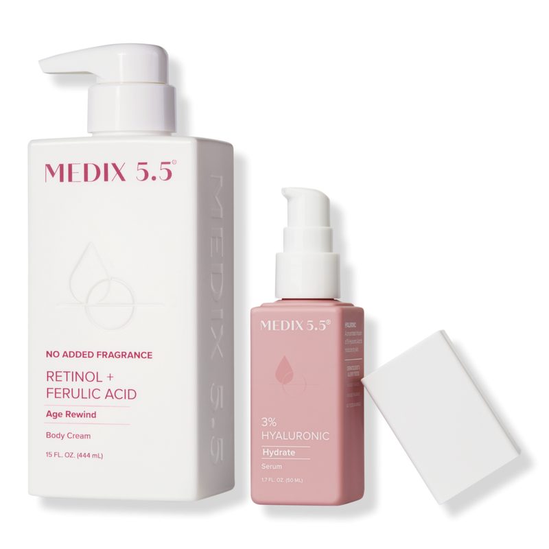 Refine + Hydrate Duo | Fragrance Free Retinol Body Cream, 3% Hyaluronic Acid Serum