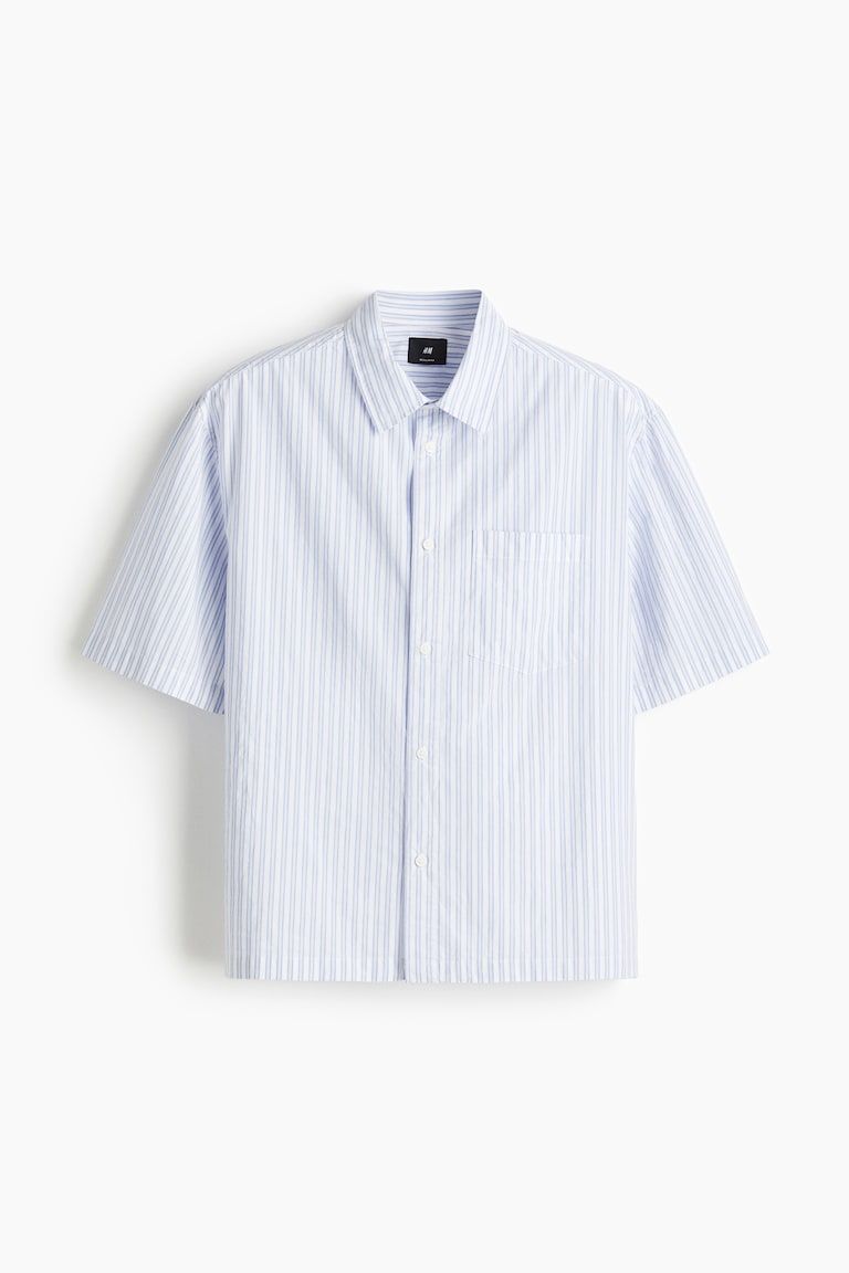 Regular-Fit Boxy Poplin Shirt