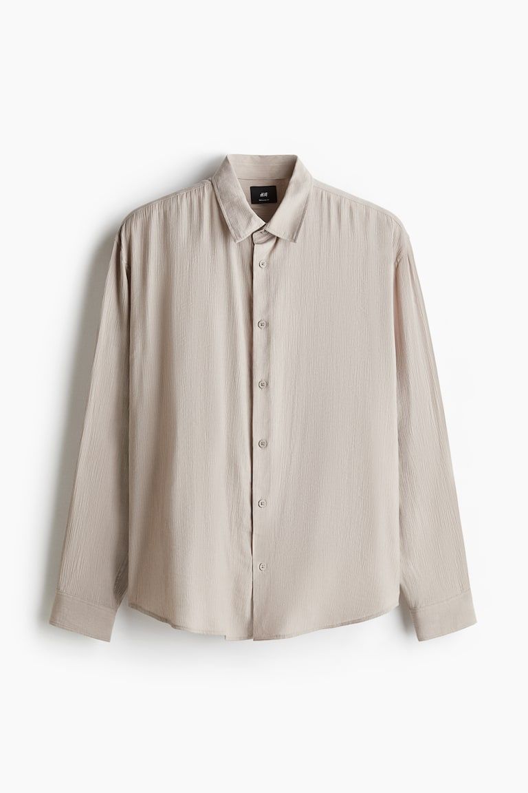 Regular-Fit Crinkled Shirt