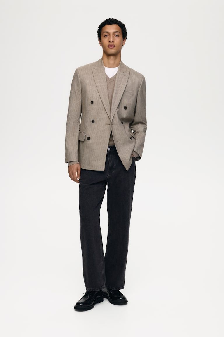Regular-Fit Double-Breasted Jacket