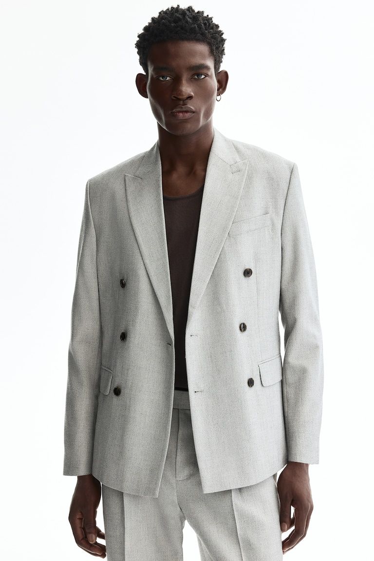 Regular-Fit Double-Breasted Jacket