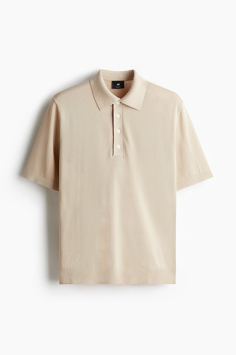Regular-Fit Fine-Knit Polo Shirt