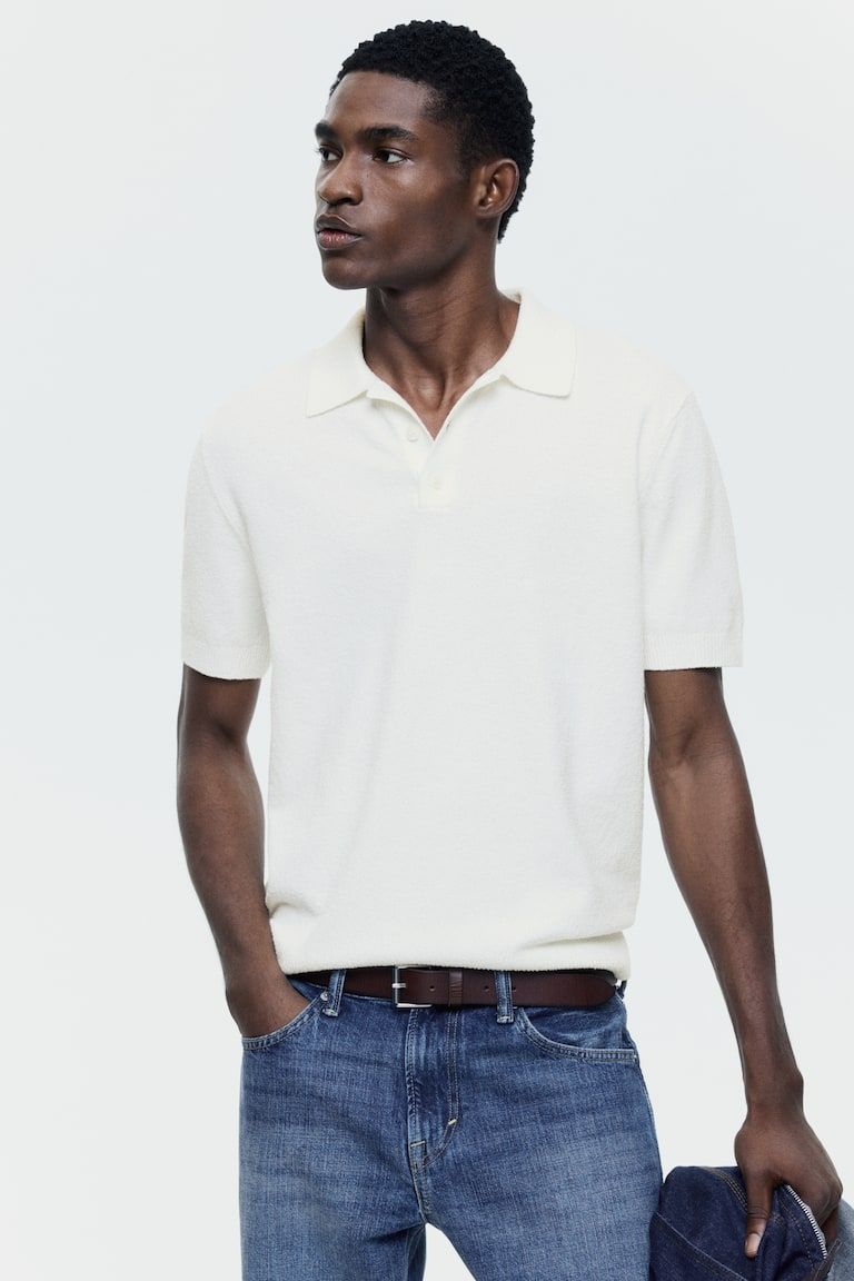 Regular-Fit Knit Polo Shirt