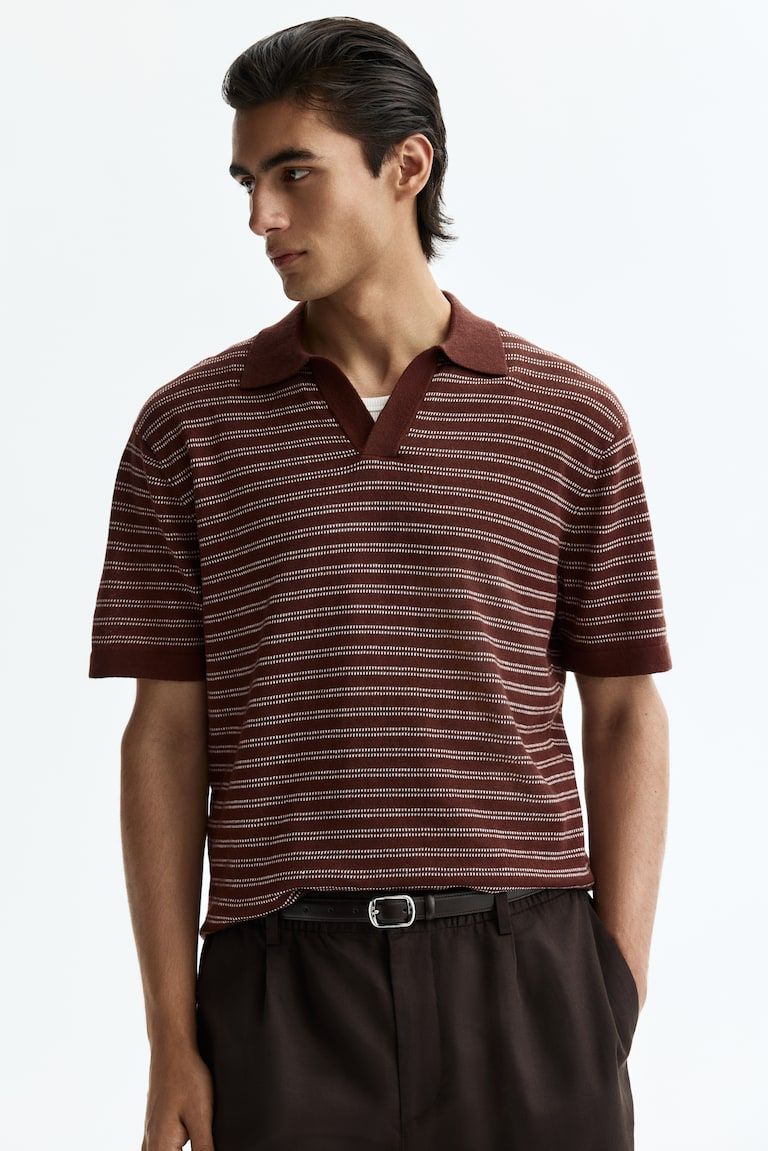 Regular-Fit Linen-Blend Polo Shirt