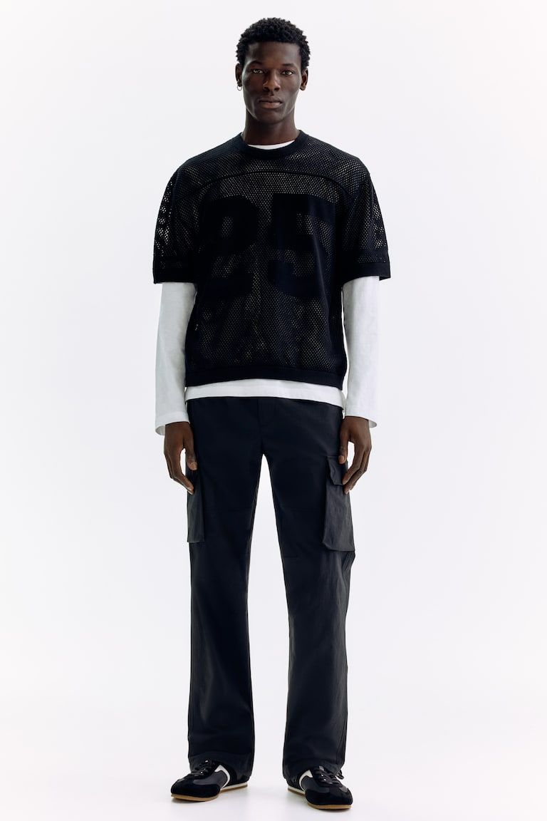 Regular Fit Nylon cargo trousers