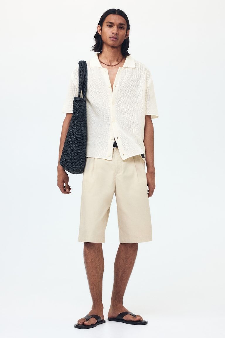 Regular-Fit Open-Knit Shirt