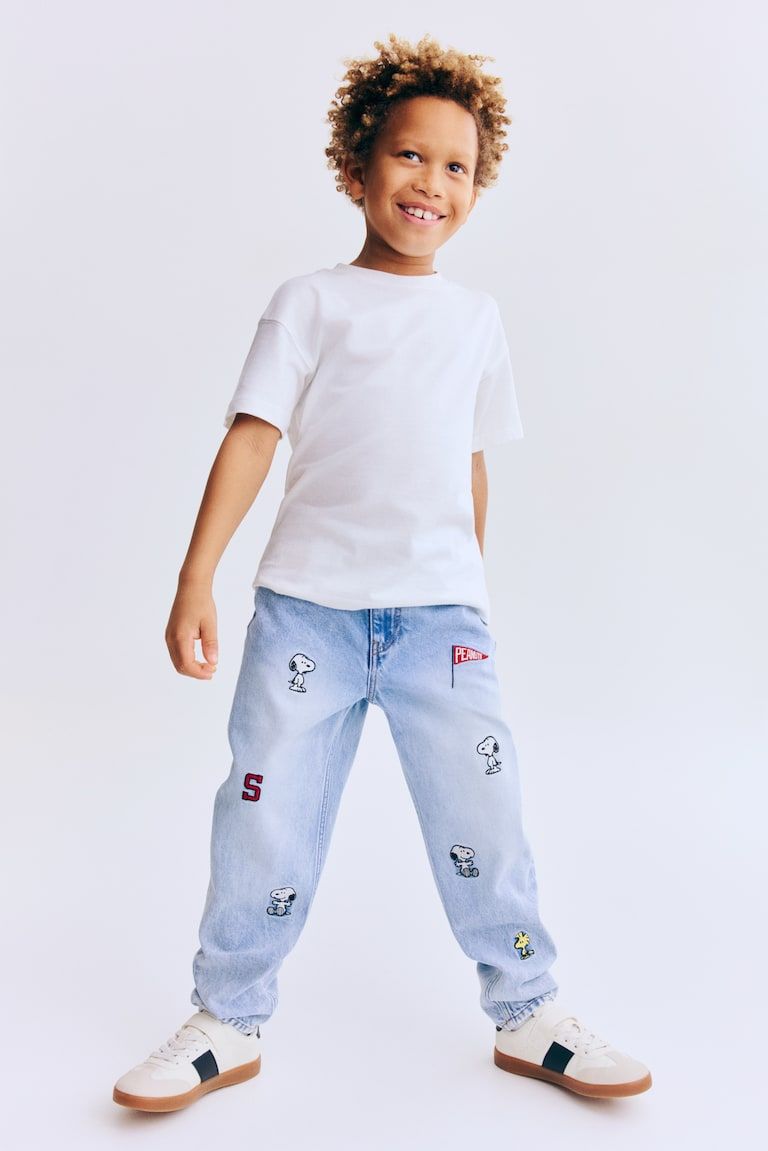 Regular-Fit Printed Jeans