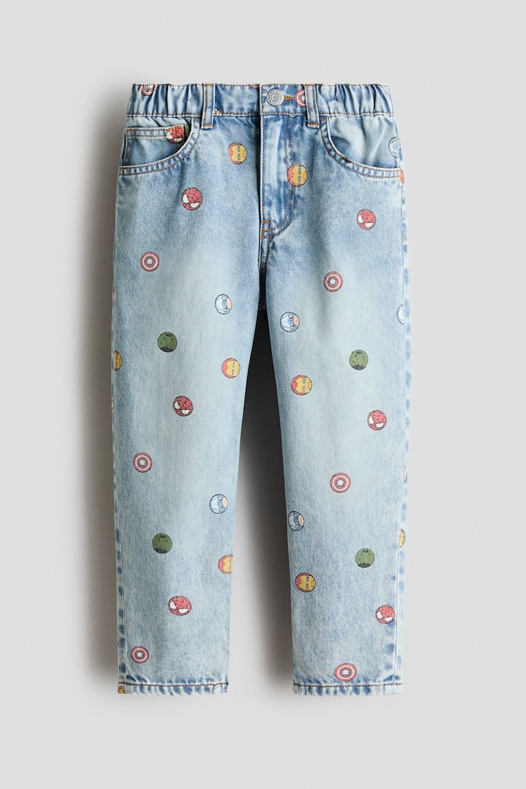 Regular-Fit Printed Jeans