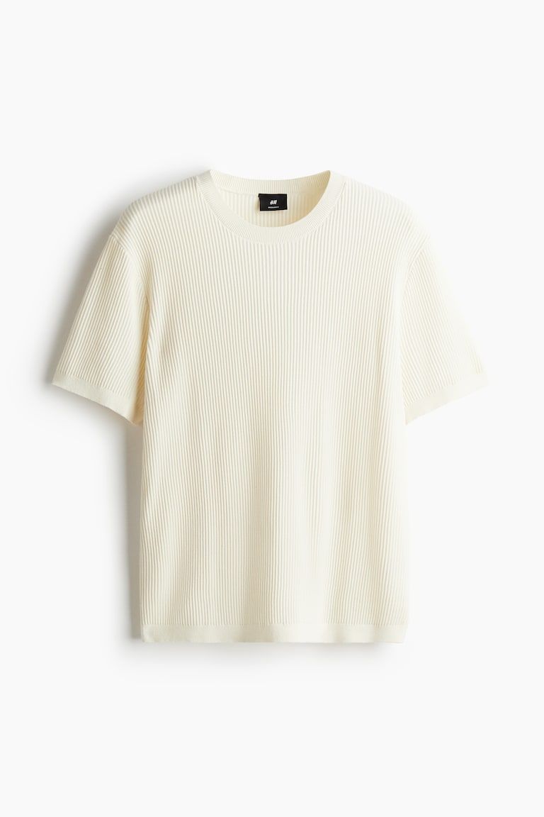 Regular Fit Rib-Knit T-shirt