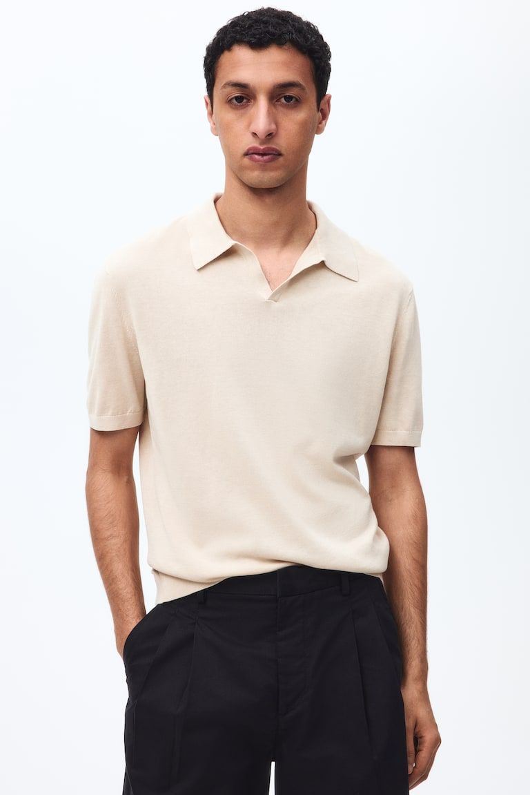 Regular-Fit Silk-Blend Polo Shirt