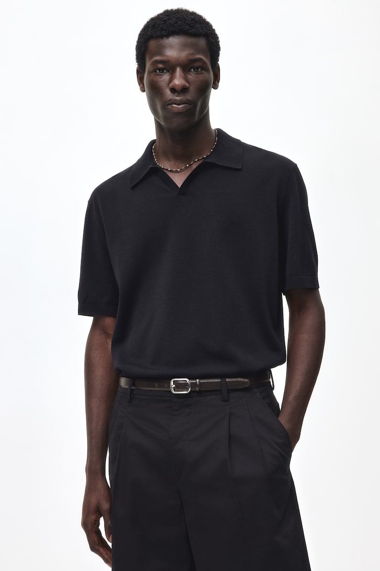 Regular-Fit Silk-Blend Polo Shirt